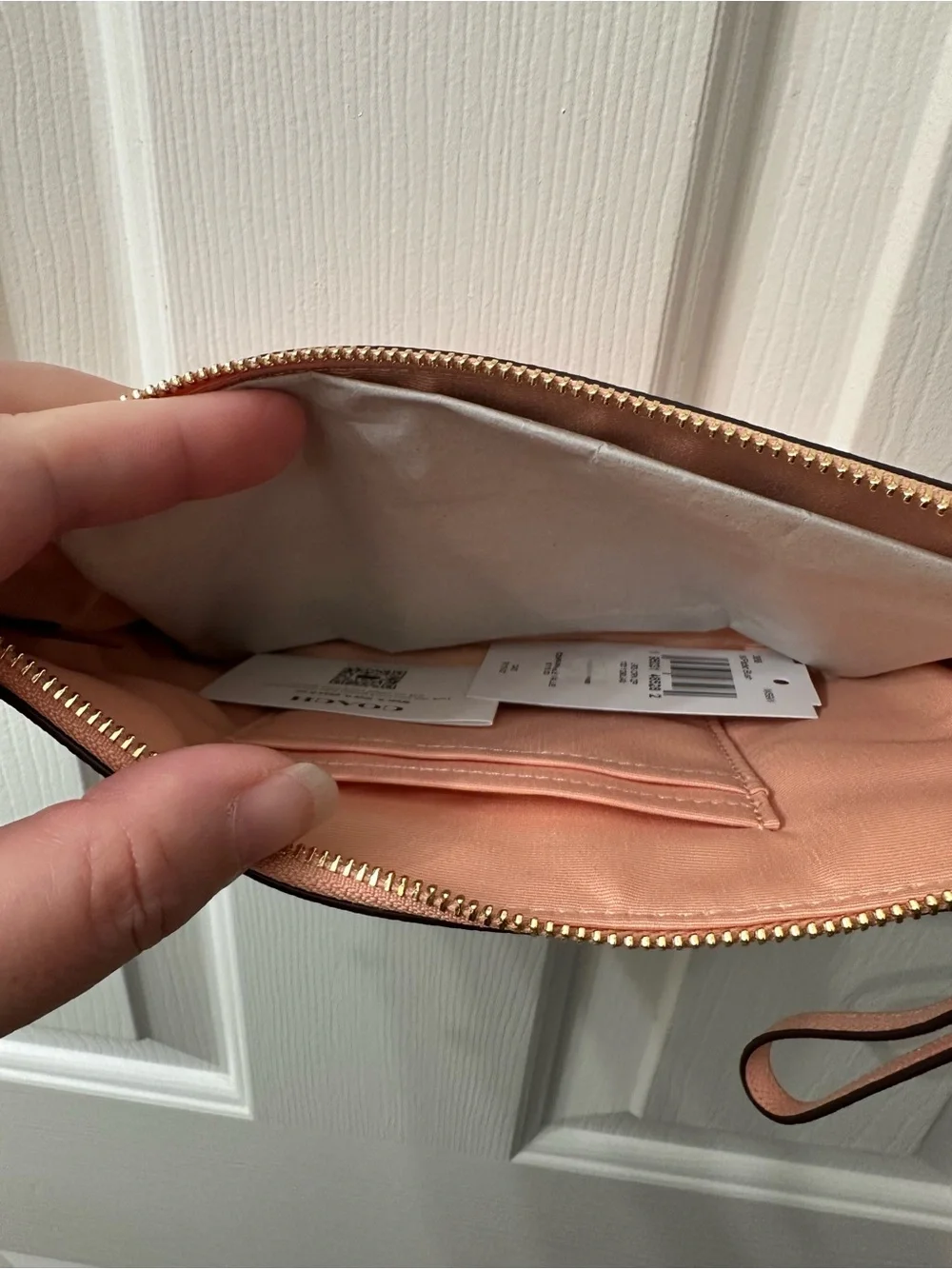 Coach leather wristlet